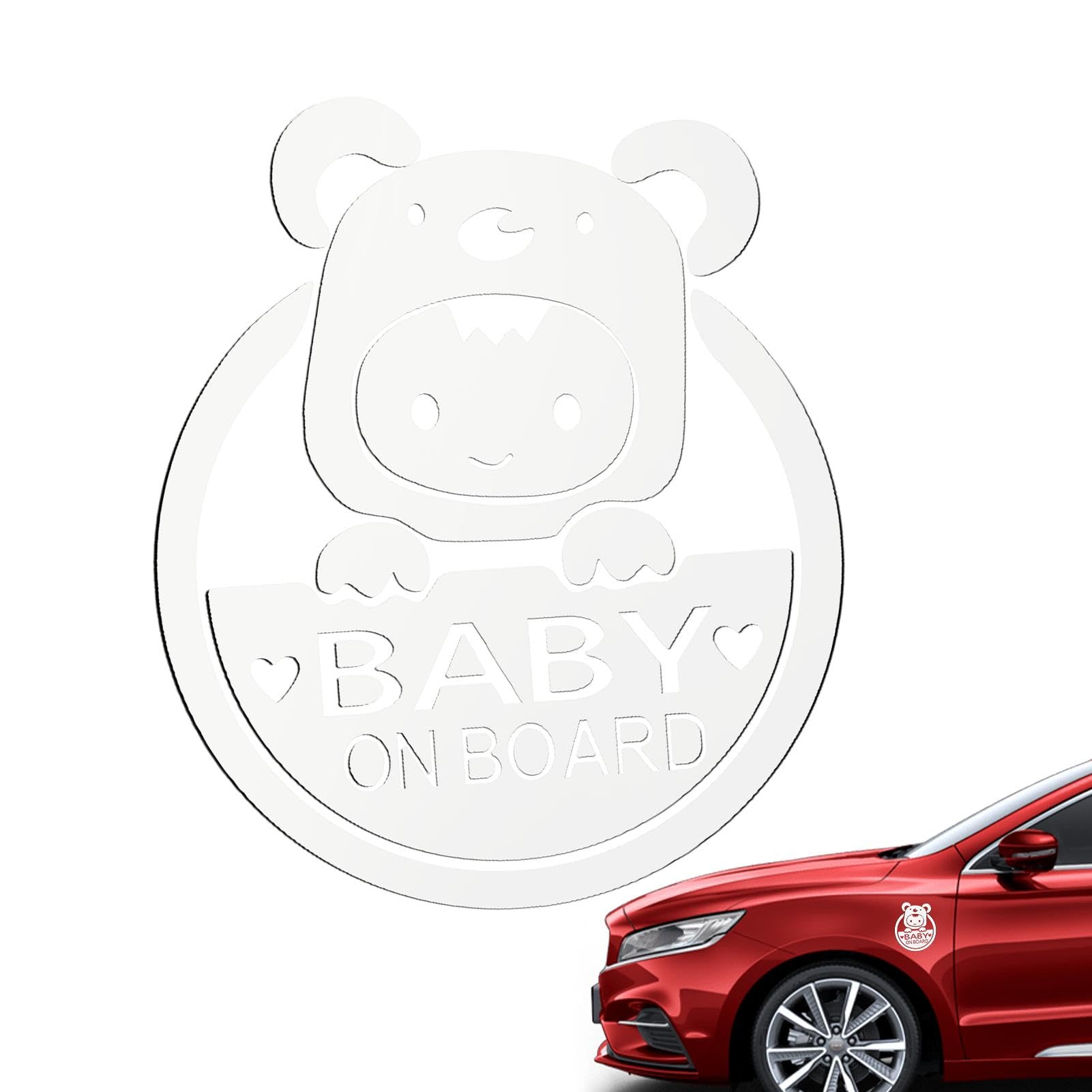 Baby-an-Bord-Schilder, lustiger Autoaufkleber, Auto-Styling-Aufkleber, Baby-an-Bord-Aufkleber für Autos, reflektierende Autoaufkleber, reflektierend, wetterbeständig für Frauen, Männer von fanelod