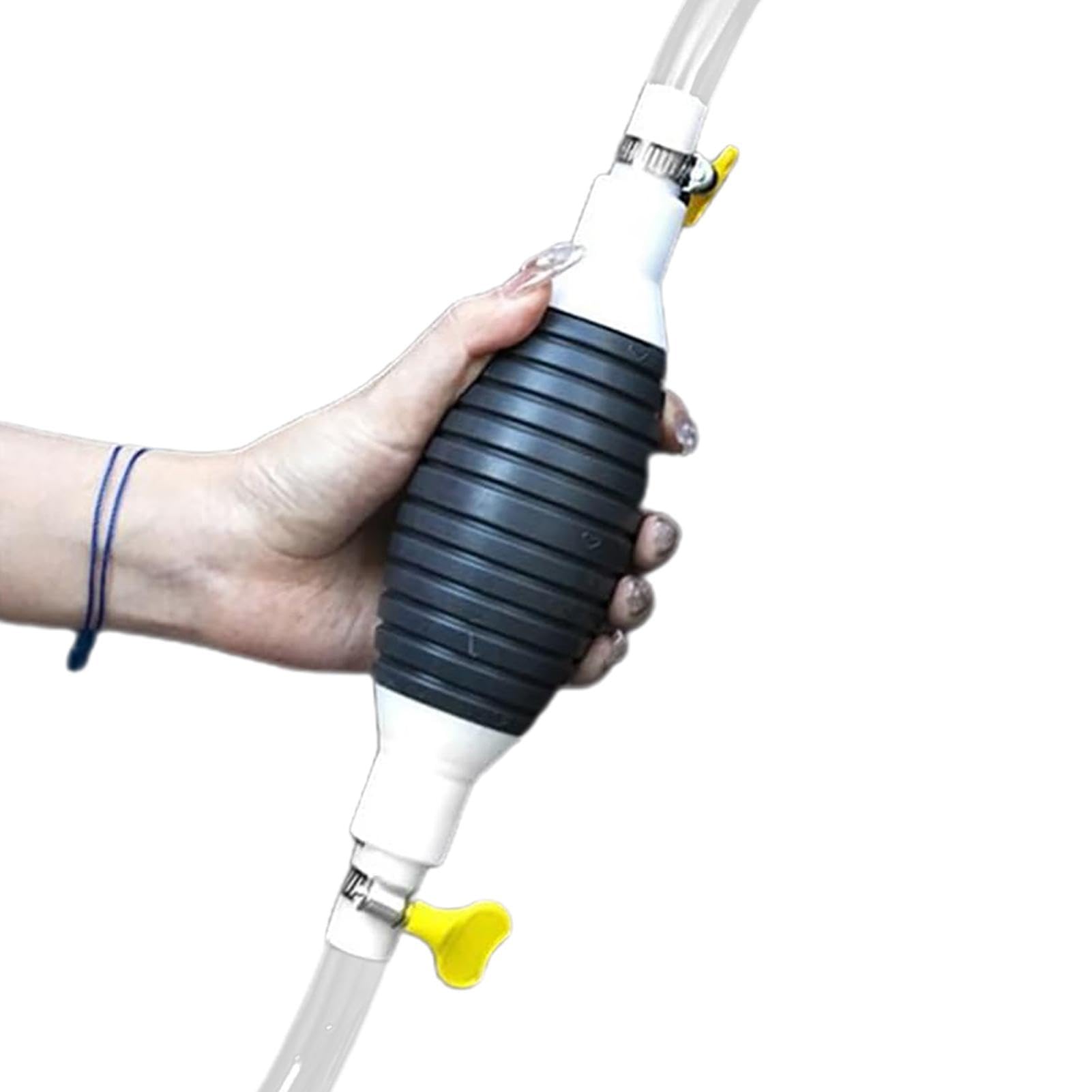 fanelod Siphonschlauch, Handsiphonpumpe - Leichter Handpumpensiphon | Multifunktions-Flüssigkeitssauger, Autozubehör mit doppeltem Rückschlagventil, tragbarer Wassertransfer, PVC-Siphonschläuche für von fanelod