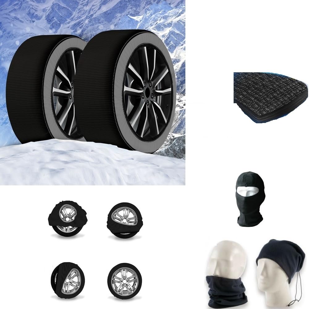 1 Paar Schneesocken für Reifen 245/35 R17, Felge 17 Größe M, zugelassen für Straßensicherheit für Autos, SUVs, Allradfahrzeuge, Lieferwagen, Wohnmobile, Rutschfestigkeit auf Eis, Schnee von farbrothersonline