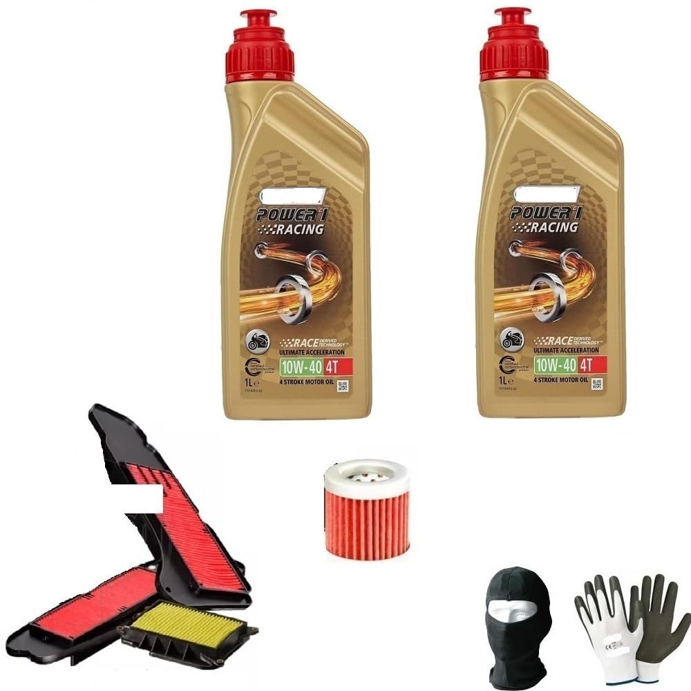 KOMPATIBEL MIT Benelli QUATTRONOVE X KOMPLETTE MOTORSERVICE-WARTUNG ÖLWECHSEL SCHMIERMITTEL C-(ASTROL) Power 1 Synthetisches Racing 10W40 4T SUPER BESCHLEUNIGUNGSÖL + LUFTFILTER von farbrothersonline