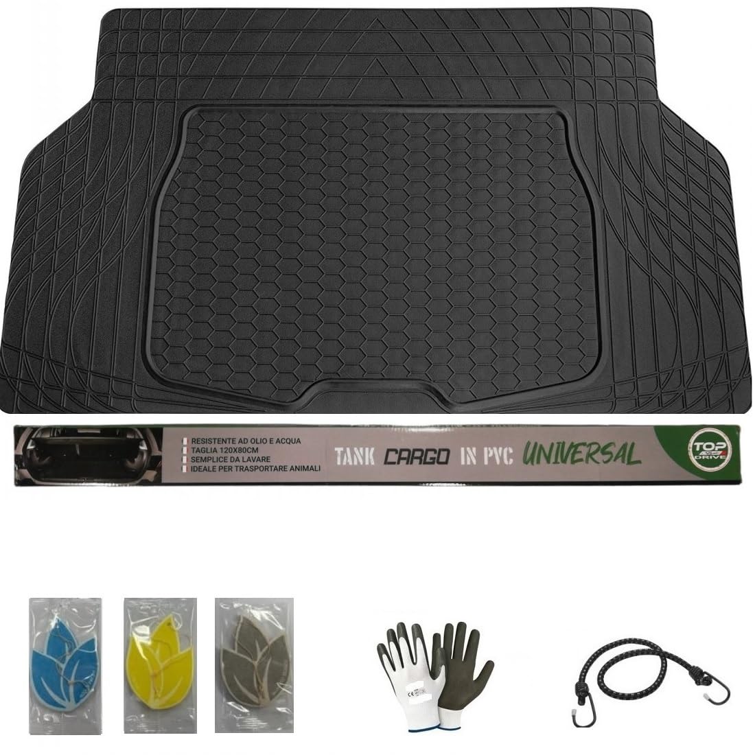 KOMPATIBEL MIT CITROEN C5 BlueHDi 180 EAT6 SeS Hydr. Exe. T.XTR Gummimatte Kofferraumwanne PVC Unterlage für Haustiere und Gegenstände 120 x 80 Öl-Wasserfest Heckklappe Auto von farbrothersonline