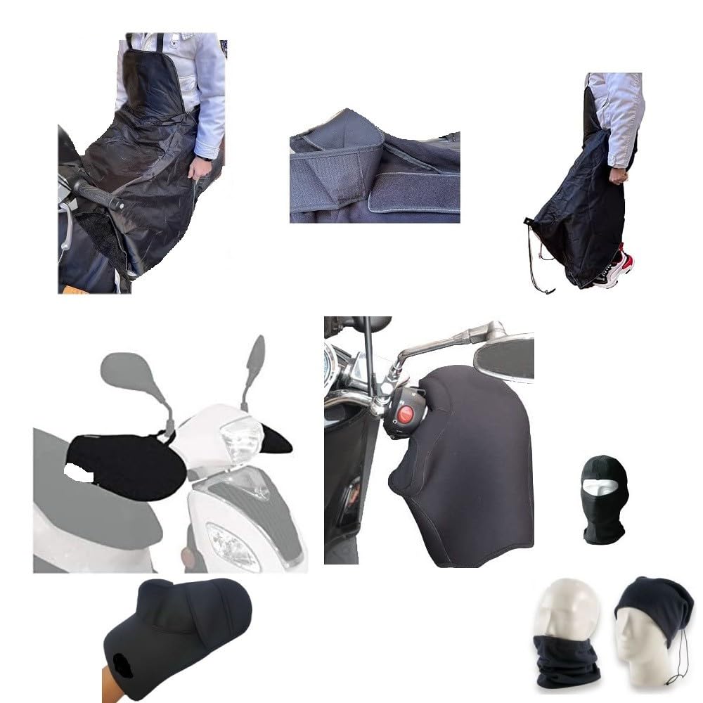 KOMPATIBEL MIT KEEWAY F-ACT 50 CC 2T EVO SPORT BEINSCHUTZ SCHUTZ SCHÜRZE THERMISCHE ABDECKUNG MIT FELZ ZUM ANTRAGEN + GRIFFABDECKUNGEN NEOPREN WASSERDICHT WINDDICHT von farbrothersonline