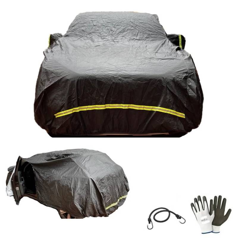 KOMPATIBEL MIT MERCEDES GLE 500 E 4Matic Exclusive Hagelschutzplane Wasserdicht Frostschutz Schwarz Streifen Reflektierend Fluo 533 x 196 x 145 cm Seitlicher Reißverschluss von farbrothersonline