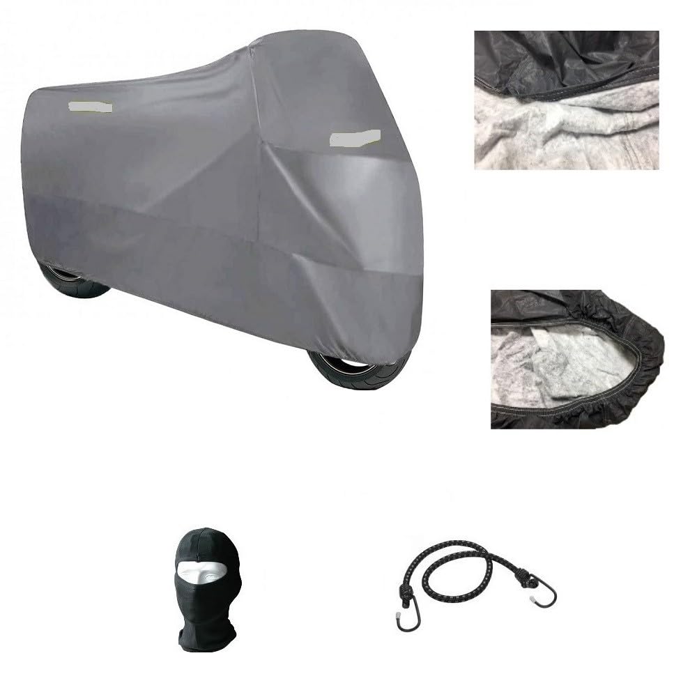 KOMPATIBEL MIT SYM FIDDLE II 50 MOTORRADDECKUNG GEPOLSTERT 250G WASSERDICHTE ANTI-GRANDING XXL ABDECKUNG FÜR MOTORRAD SCOOTER WINDSCHUTZSCHEIBE + Topcase 296X105X127 von farbrothersonline