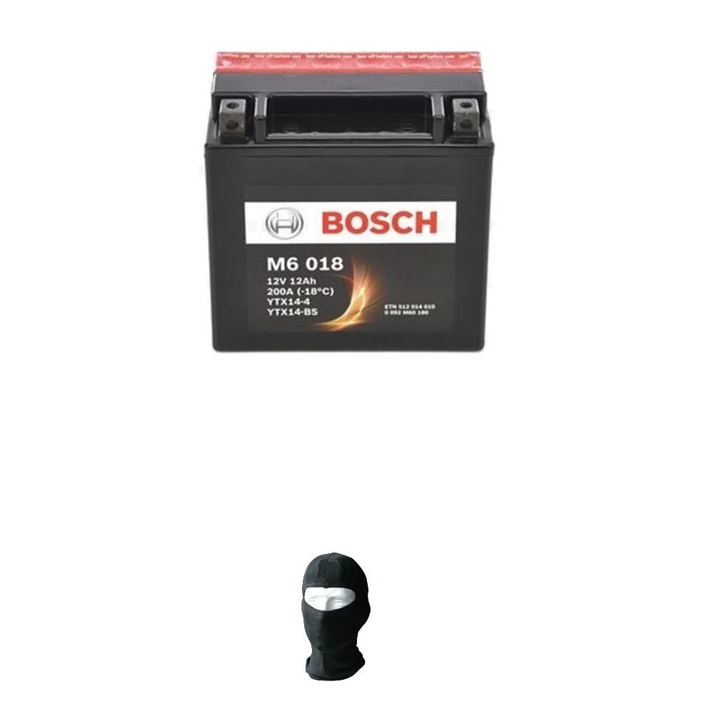 KOMPATIBEL MIT Suzuki AN Burgman 650 2003 A 2013 Bosch AKKU BEREITS EINSATZBEREIT YTX14-BS 12V 12AH BATTERIEN 12 AMPE Laden Motorrad Roller M6018 152X88X147MM von farbrothersonline