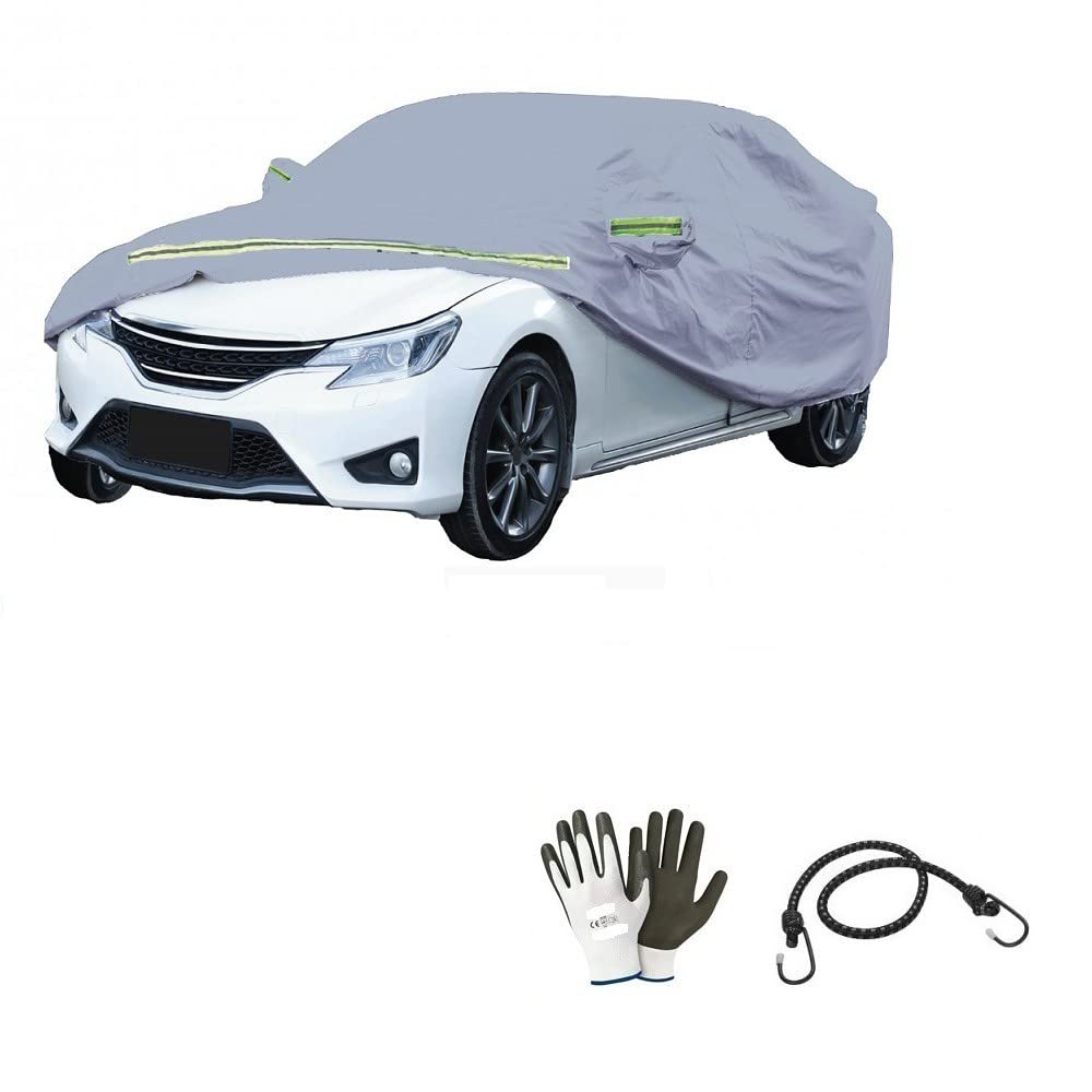 Kompatibel mit KIA Sorento 2.2 CRDi AWD Rebel Autoabdeckung mit seitlichem Reißverschluss, wasserdicht, kratzfest, aus Nylon, Größe XL Abdeckung, 533 x 196 x 145 cm, Autoabdeckung von farbrothersonline