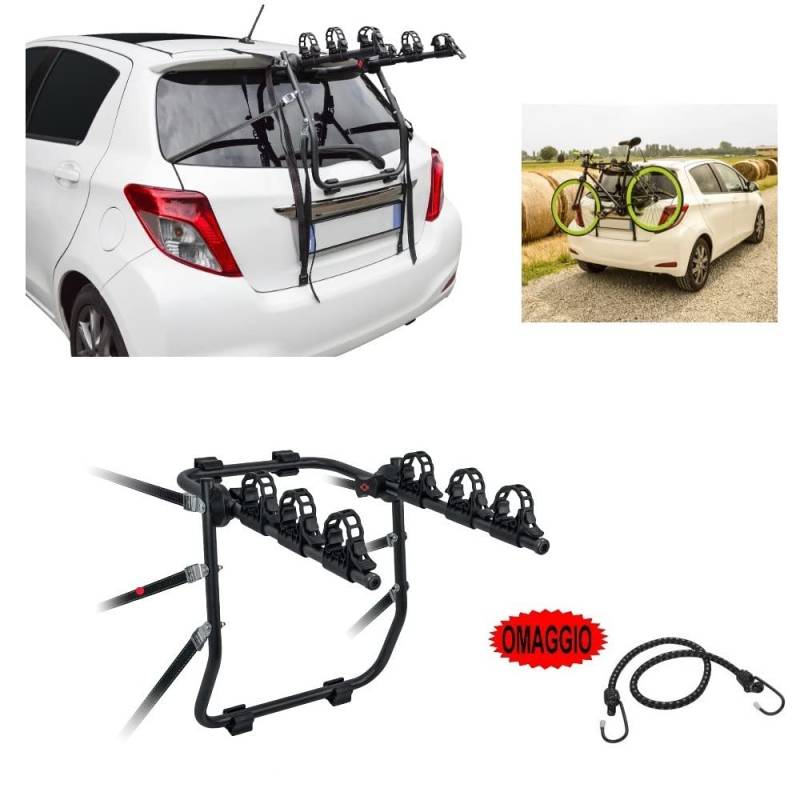 KOMPATIBEL MIT OPEL CORSA/VITA (D) 11 bis 14 HINTEN FAHRRADTRÄGER AUTO FÜR 3 FAHRRADTRÄGER MENABO MIT 3 STAHLPLÄTZEN UND EINSTELLUNGEN MAX 45 KG von farbrothersonline