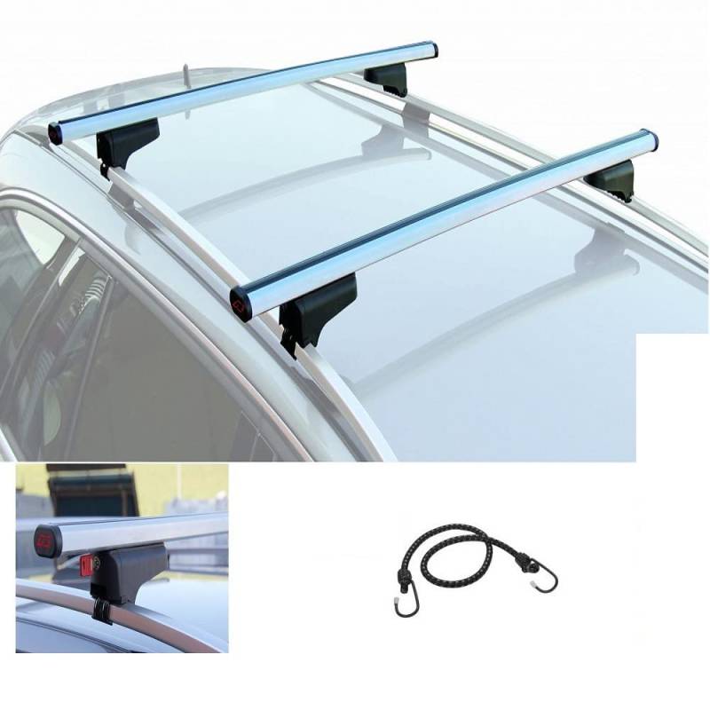 Kompatibel mit Volkswagen Tiguan 5p 2020 DACHSTANGEN FÜR AUTODACH 130CM Paket ALUMINIUMSTANGEN MIT HOHEM UND NIEDRIGEM SCHIENENDACHDACH von farbrothersonline