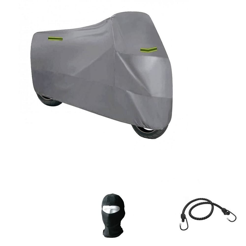 Kompatibel mit Yamaha TDM 850 Motorrad-Abdeckplane mit Windschutzscheibe und wasserdichtem Koffer aus Nylon, universal, Größe 295 x 105 x 127 cm, Regenschutz von farbrothersonline