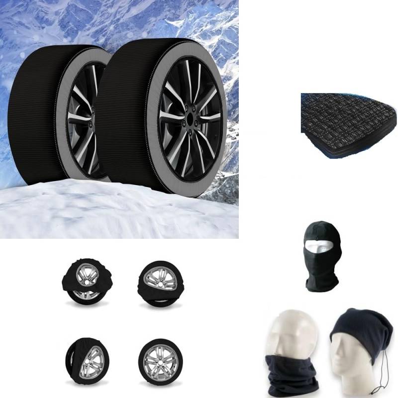 Paar SCHNEESOCKEN FÜR Reifen 225/75 R16 Kreis 16 MESSEN XL ZUGELASSENE SCHNEESOCKEN VERKEHRSSICHERHEITSVORRICHTUNG FÜR PKW, SUV, 4X4, Vans, WOHNMOBIL, RUTSCHHEMMUNG AUF EIS UND Schnee von farbrothersonline