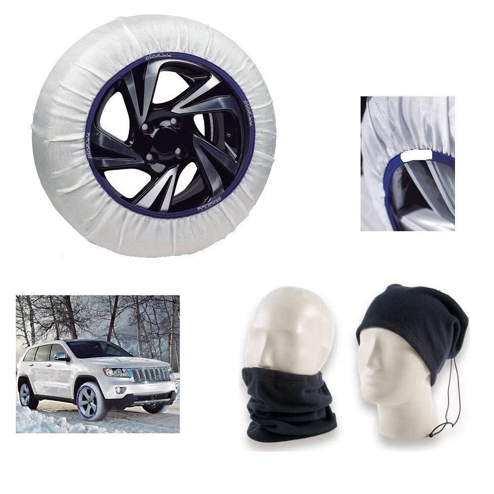 SCHNEESOCKEN FÜR Reifen 205/55 R16 CALZANEVE Taglia M PER GOMME RUOTE Auto Schnee UND EIS IN INNOVATIVEM UND LEICHTEM GEWEBE ZUGELASSEN von farbrothersonline