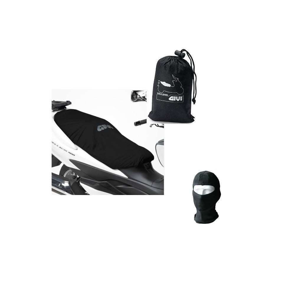 farbrothersonline Kompatibel mit Kymco Grand Dink 125 Sattelbezug Givi S210, wasserdichter Stoff, universal, Länge 117 cm, Sattelbezug für Motorrad, Scooter, elastische Kanten, Schwarz von farbrothersonline