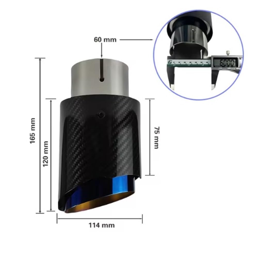 Auspuffrohr Heckspitze 1 Stück Universal Car Tail Throat Edelstahl Schalldämpfer Schalldämpfer Auspuffdüsenspitze Endrohre von faxiulan