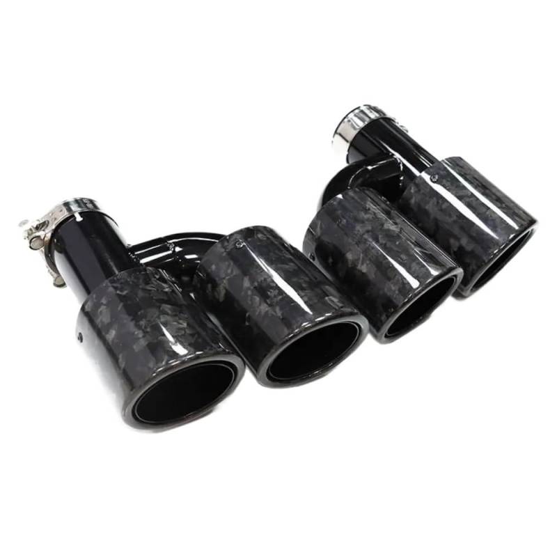 Auspuffrohr Heckspitze 2Pcs Dual Out Auto Hinten Auspuffrohr Für A4 Für A5 Für A6 Für A7 Schalldämpfer Spitze 60mm Endrohr Endrohre von faxiulan