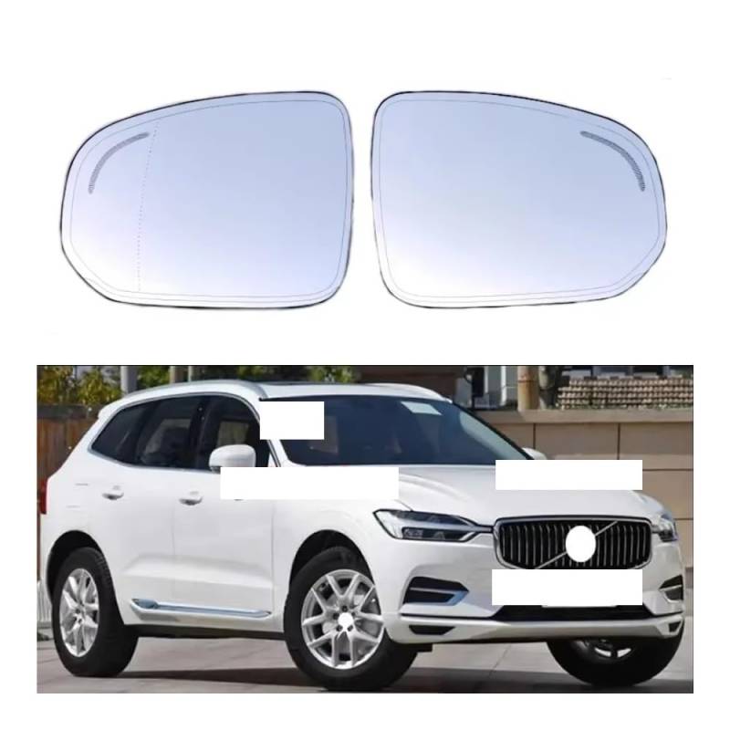 Ersatz Spiegelglas Heizbar Für Volvo Für XC60 2018-2023 Auto Äußere Rearview Außenspiegel Objektiv Tür Flügel Glas Blind Spot Außenspiegel Glas von faxiulan