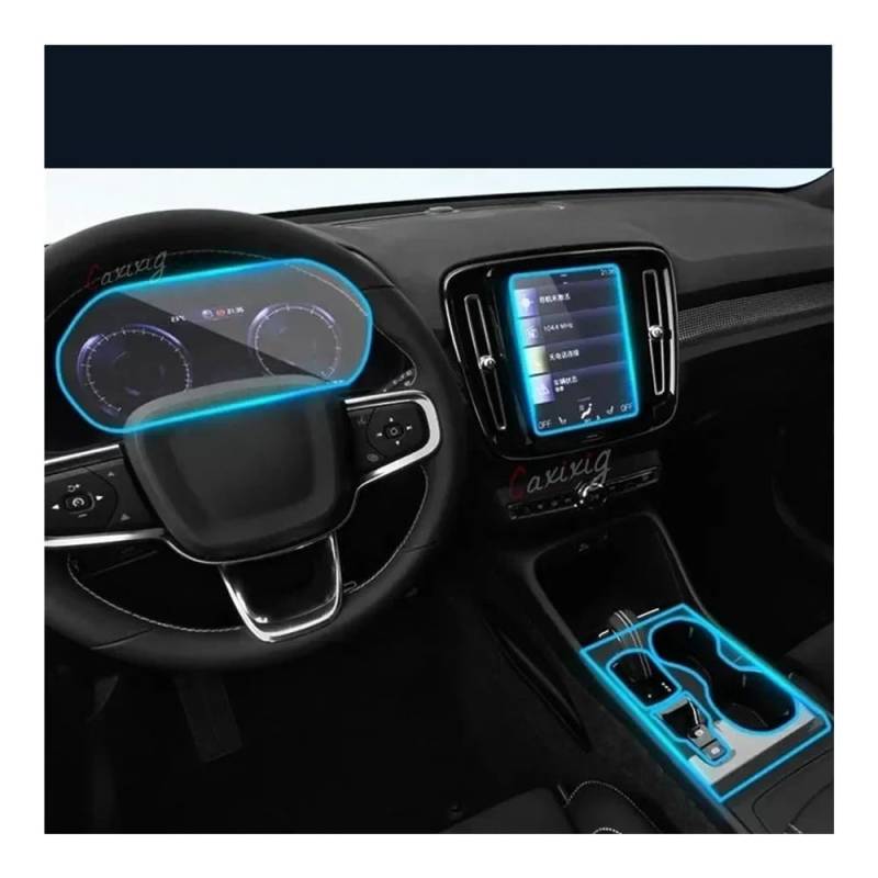 Instrumententafel Membran Auto Center Konsole Auto Innen Media Dashboard Für Volvo Für XC40 2021-2023 Schutz Film Schutzfolie von faxiulan