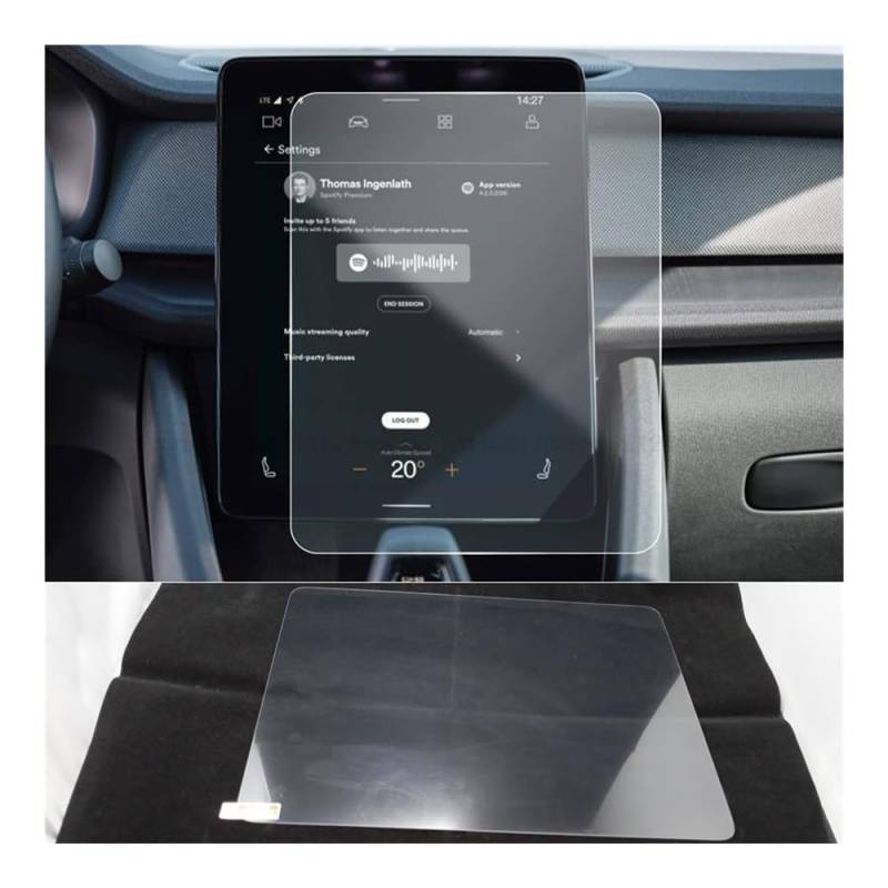 Instrumententafel Membran Auto Navigation Screen Protector Für Polestar 2 2021-2022 11,15 Zoll Auto Stereo Display Schutzfolie von faxiulan