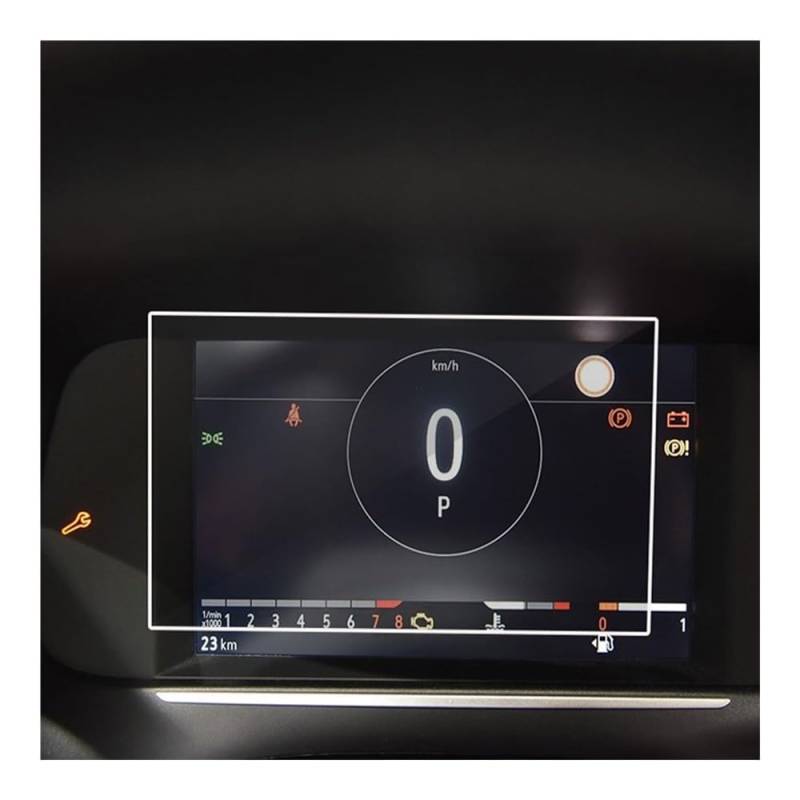 Instrumententafel Membran Displayschutzfolie aus gehärtetem Glas für OPEL für Corsa 2019–2020, Auto-Instrumententafel, Autozubehör Schutzfolie von faxiulan