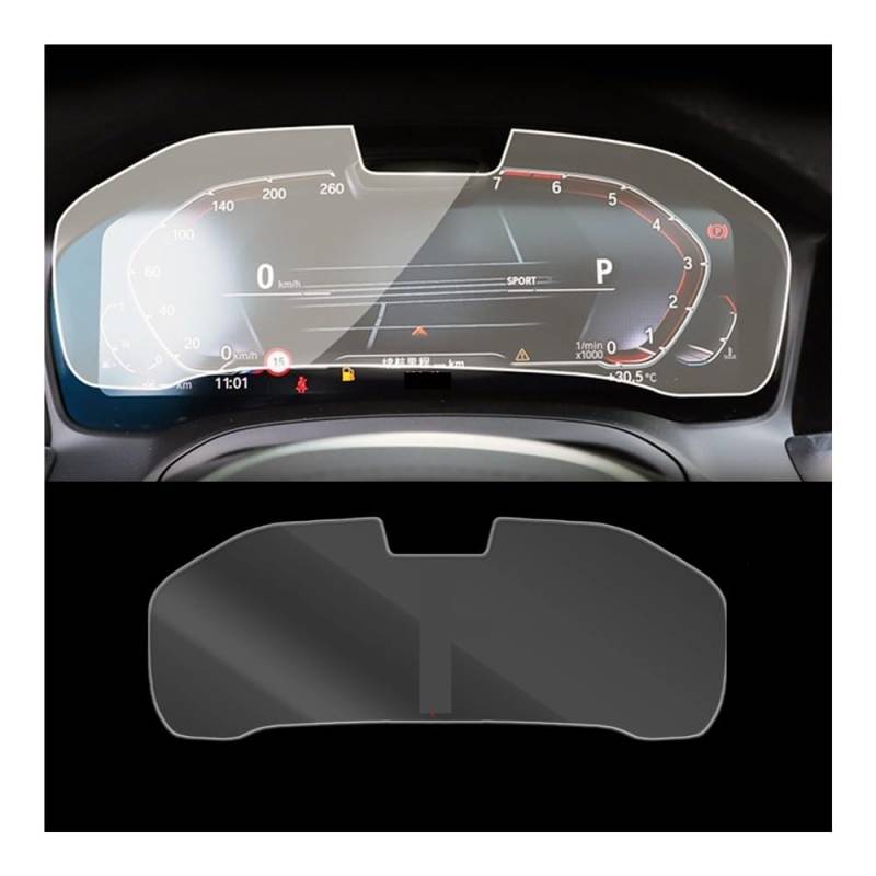 Instrumententafel Membran Für 3 Serie Für G20 Für G21 2019-2021 Auto Dashboard Instrument Panel GPS Bildschirm Gehärtetes Glas Schutz Film Schutzfolie von faxiulan