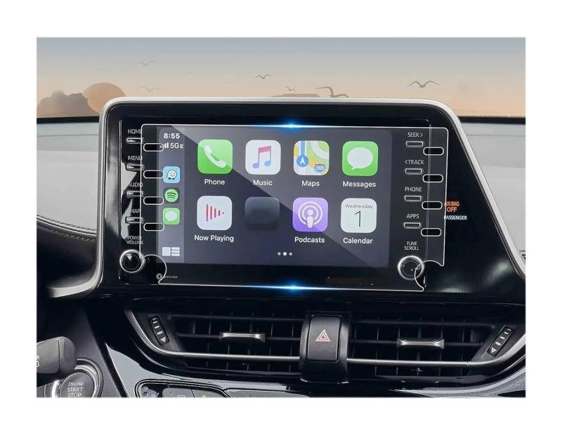 Instrumententafel Membran Für CHR 2019–2023 8 Zoll Auto GPS gehärtetes Glas Displayschutzfolie Schutzfolie von faxiulan