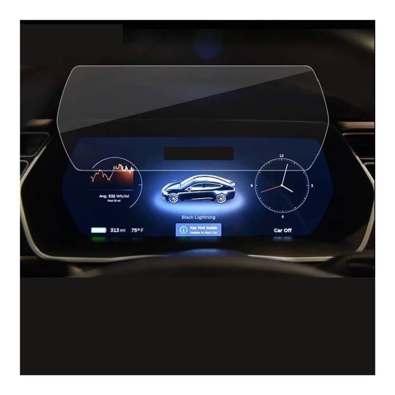 Instrumententafel Membran Für Model X 2016-2023 Auto Innenraum Instrumententafel Membran Bildschirm gehärtetes Glas Schutzfolie Schutzfolie von faxiulan