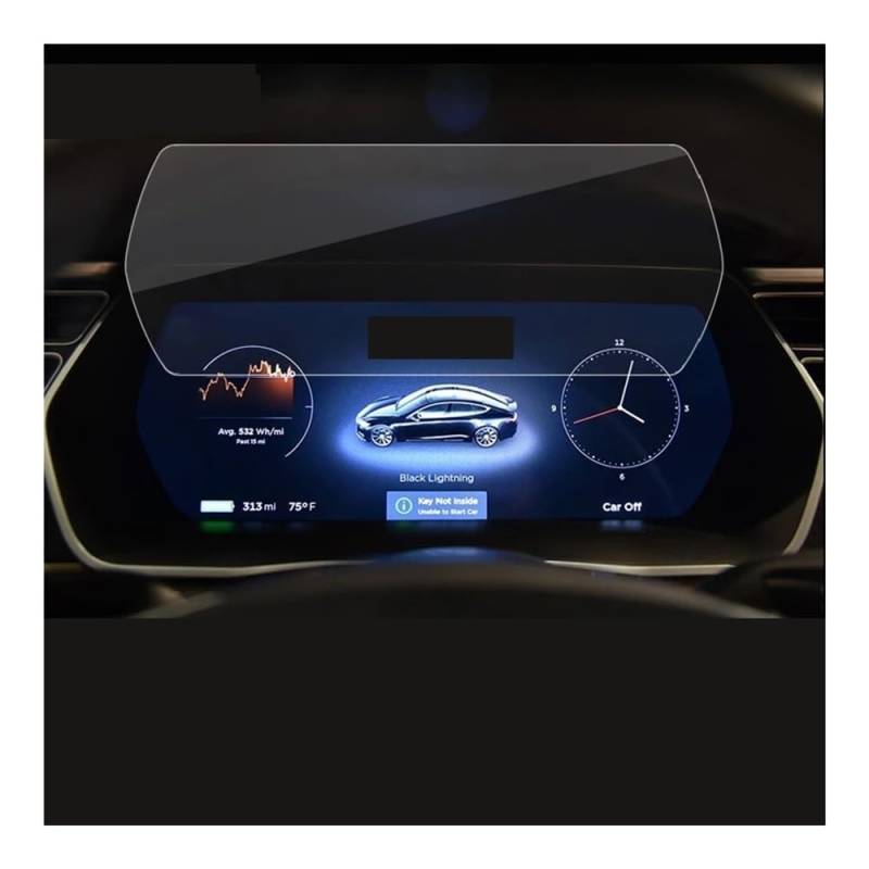 Instrumententafel Membran Für Model X 2016-2023 Auto Innenraum Instrumententafel Membran Bildschirm gehärtetes Glas Schutzfolie Schutzfolie von faxiulan