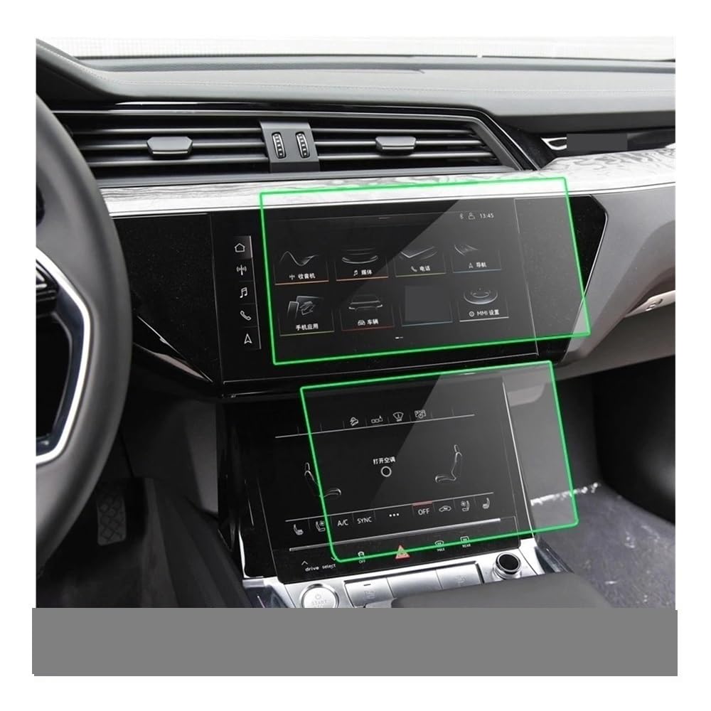 Instrumententafel Membran Gehärtetem Glas Bildschirm Schutz Film Für E-tron 2018-2021 Auto GPS Navigtion Dashboard Schutz Schutzfolie von faxiulan