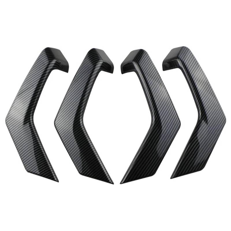 faxiulan Interieur Zubehör 4Pcs Carbon Faser Für VW Für T-ROC Für TROC 2018-2023 Auto Innen Tür Armlehne Griff Abdeckung Trim Aufkleber Innen Zubehör Innenausstattung (Size : Black) von faxiulan