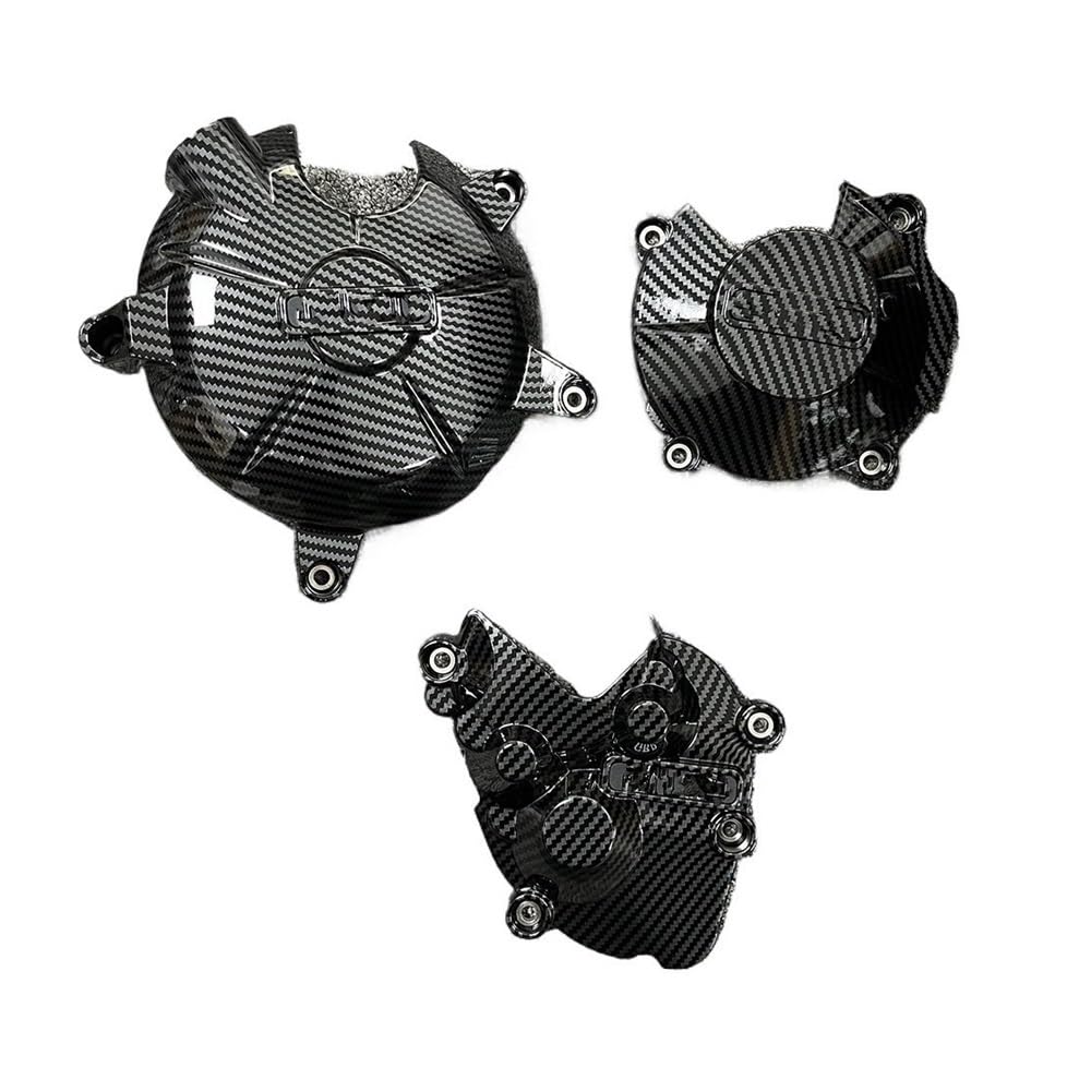 faxiulan Motorseitiger Statorschutz Für Kawasaki Für Ninja ZX-6R 2007-2012 Motorrad Motor Schutz CoverEngine Abdeckungen Set Fall Carbon Fiber Texture von faxiulan