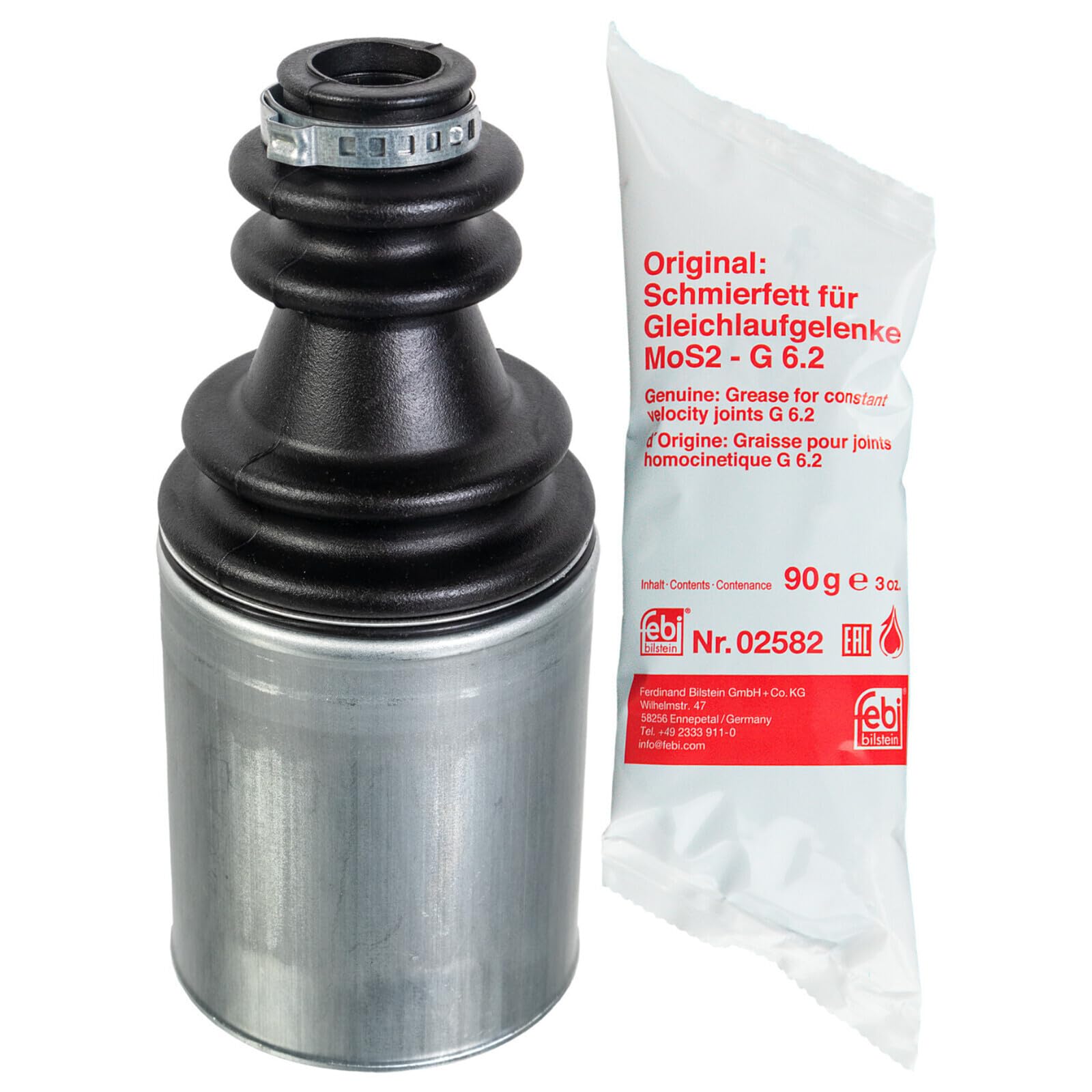 FEBI BILSTEIN Faltenbalgsatz Antriebswelle 180731 getriebeseitig, vorne 187mm von febi bilstein