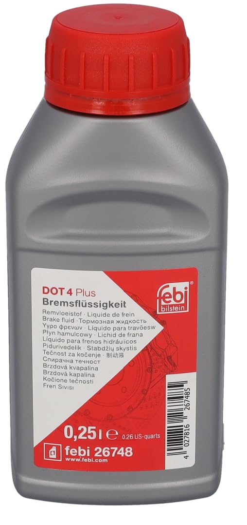 febi bilstein 26748 Bremsflüssigkeit DOT4 Plus, 0,25 Liter von febi bilstein