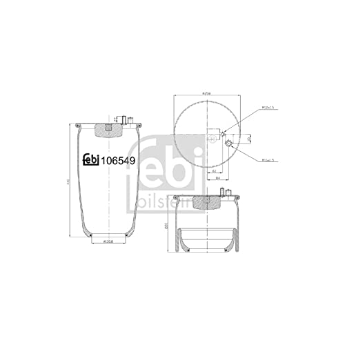 febi bilstein 106549 Luftfederbalg ohne Kolben, 1 Stück von febi bilstein