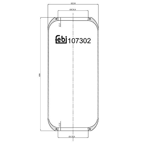 febi bilstein 107302 Luftfederbalg ohne Kolben, 1 Stück von febi bilstein