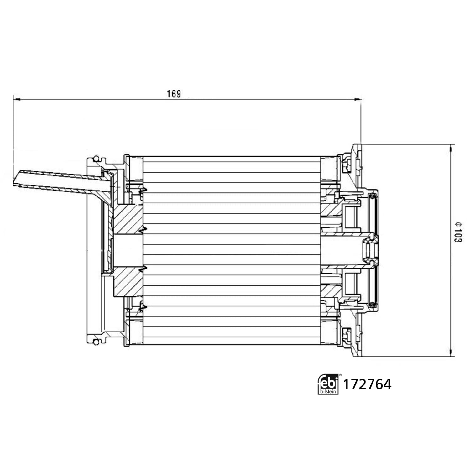 febi bilstein 172764 Kraftstofffilter mit Dichtring, 1 Stück von febi bilstein