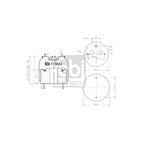 febi bilstein 175642 Luftfederbalg mit Stahlkolben, 1 Stück von febi bilstein