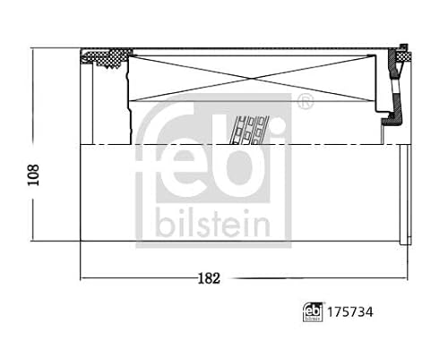 febi bilstein 175734 Kraftstofffilter mit Dichtring, 1 Stück von febi bilstein