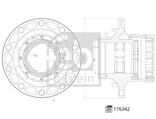 febi bilstein 176342 Radnabe ohne Radlager, 1 Stück von febi bilstein