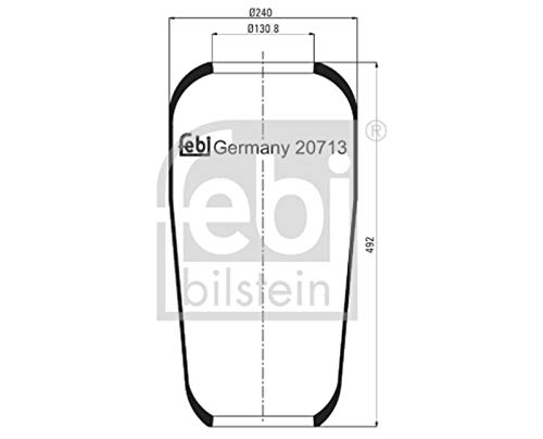 febi bilstein 20713 Luftfederbalg ohne Kolben , 1 Stück von febi bilstein