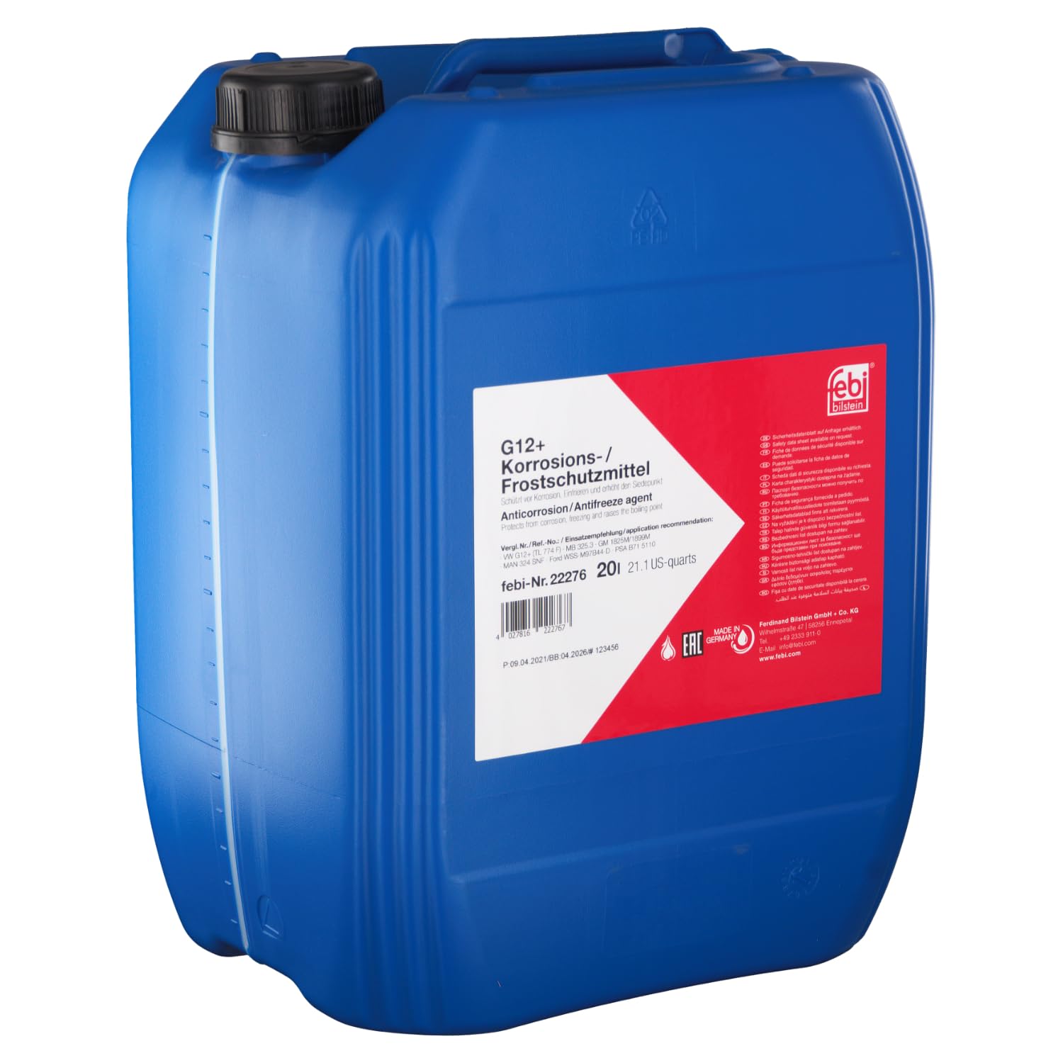 febi bilstein 22276 Frostschutzmittel G12+ (Konzentrat), 20 Liter von febi bilstein