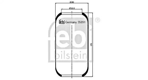 febi bilstein 35891 Luftfederbalg ohne Kolben , 1 Stück von febi bilstein