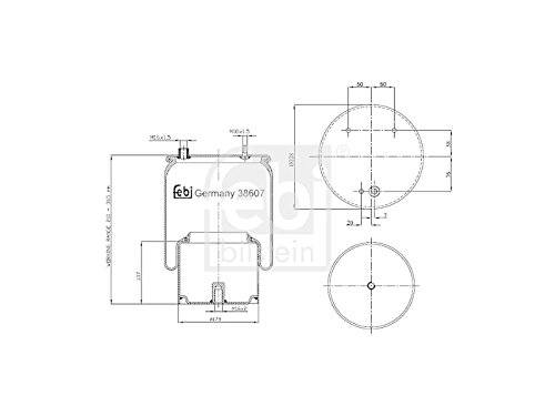 febi bilstein 38607 Luftfederbalg mit Stahlkolben , 1 Stück von febi bilstein