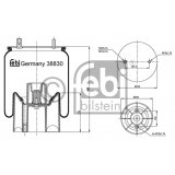 febi bilstein 38830 Luftfederbalg mit Kunststoffkolben , 1 Stück von febi bilstein