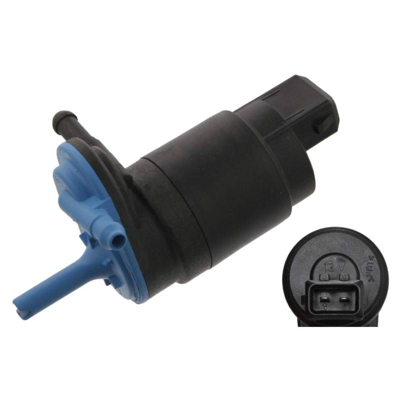 febi bilstein 08028 Waschwasserpumpe / Wischwasserpumpe für Scheibenreinigungsanlage, 12 Volt, 1 Stück von febi bilstein