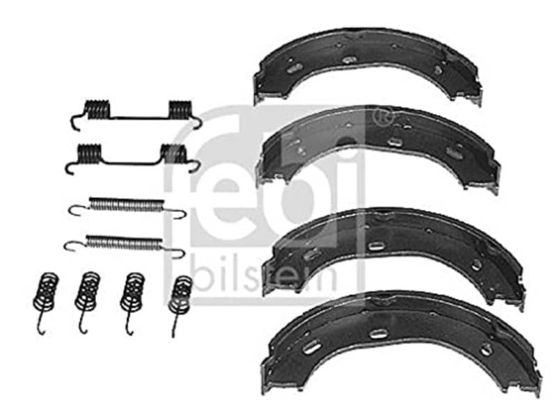 febi bilstein 08324 Bremsbackensatz für Feststellbremse, mit Anbaumaterial , 1 Stück von febi bilstein