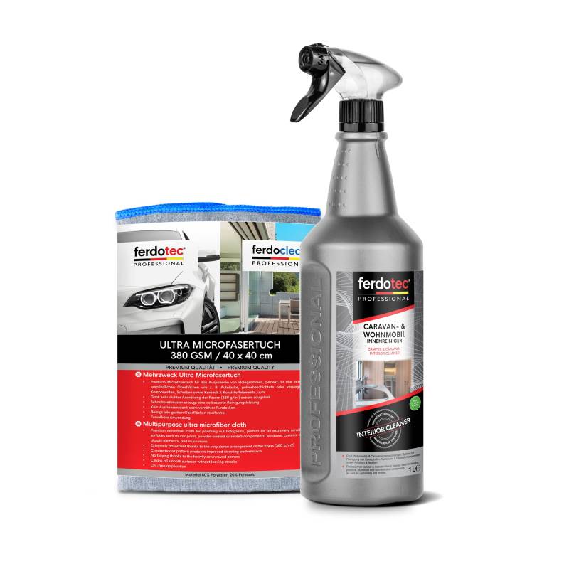 ferdotec Wohnmobil & Caravan Innenraumreiniger 1L + Microfasertuch von ferdotec