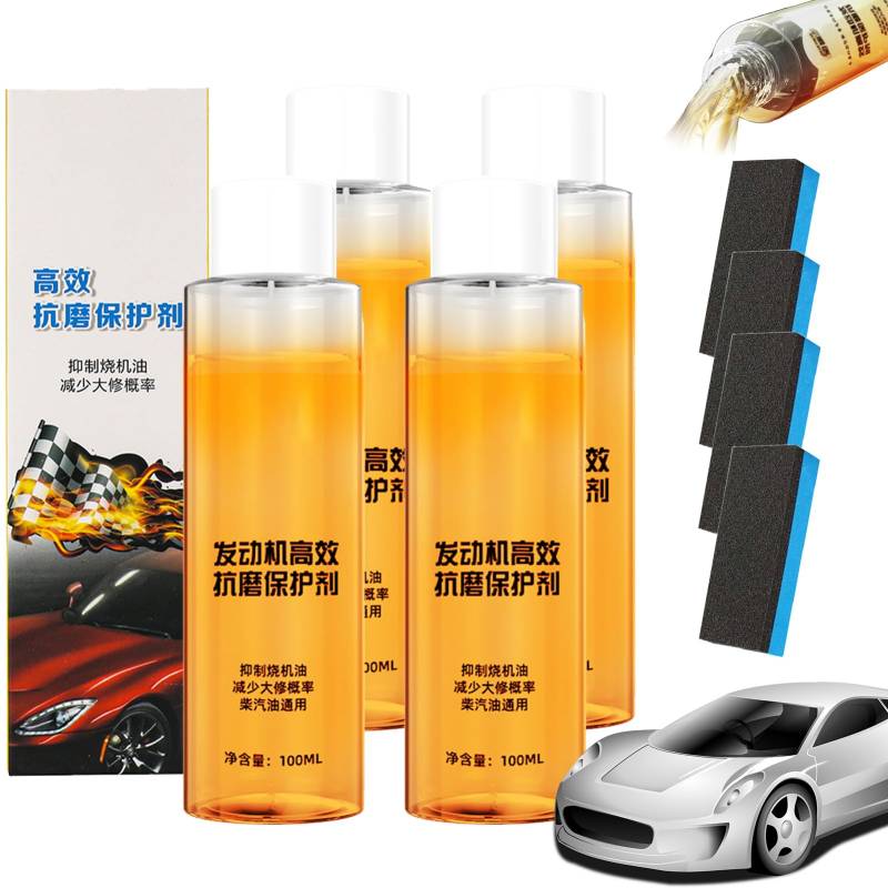 Highly Effective Engine Anti-Wear Protectant, High-Efficiency Engine Anti-Wear Agent Protector, Agent Noise Reduction and Shaking Cure Oil Burning Additive, Engine Oil Anti-Wear Agent (4pcs-400ml) von fjaldjfu