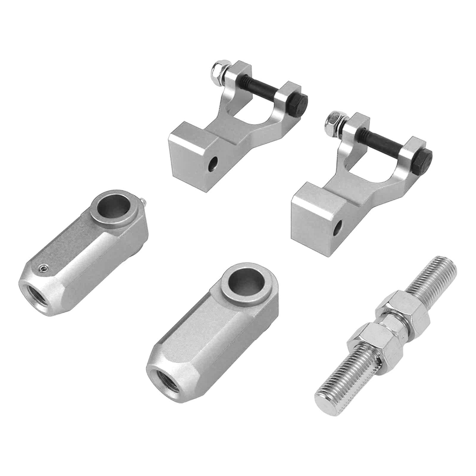 FLEXMAN 5 Teiliges Tieferlegungsset für ATV Vorne und Hinten, Billet Tieferlegungsset für Vorne und Hinten aus Aluminiumlegierung, Verstellbares Tieferlegungsset für Vorne (Silber) von flexman