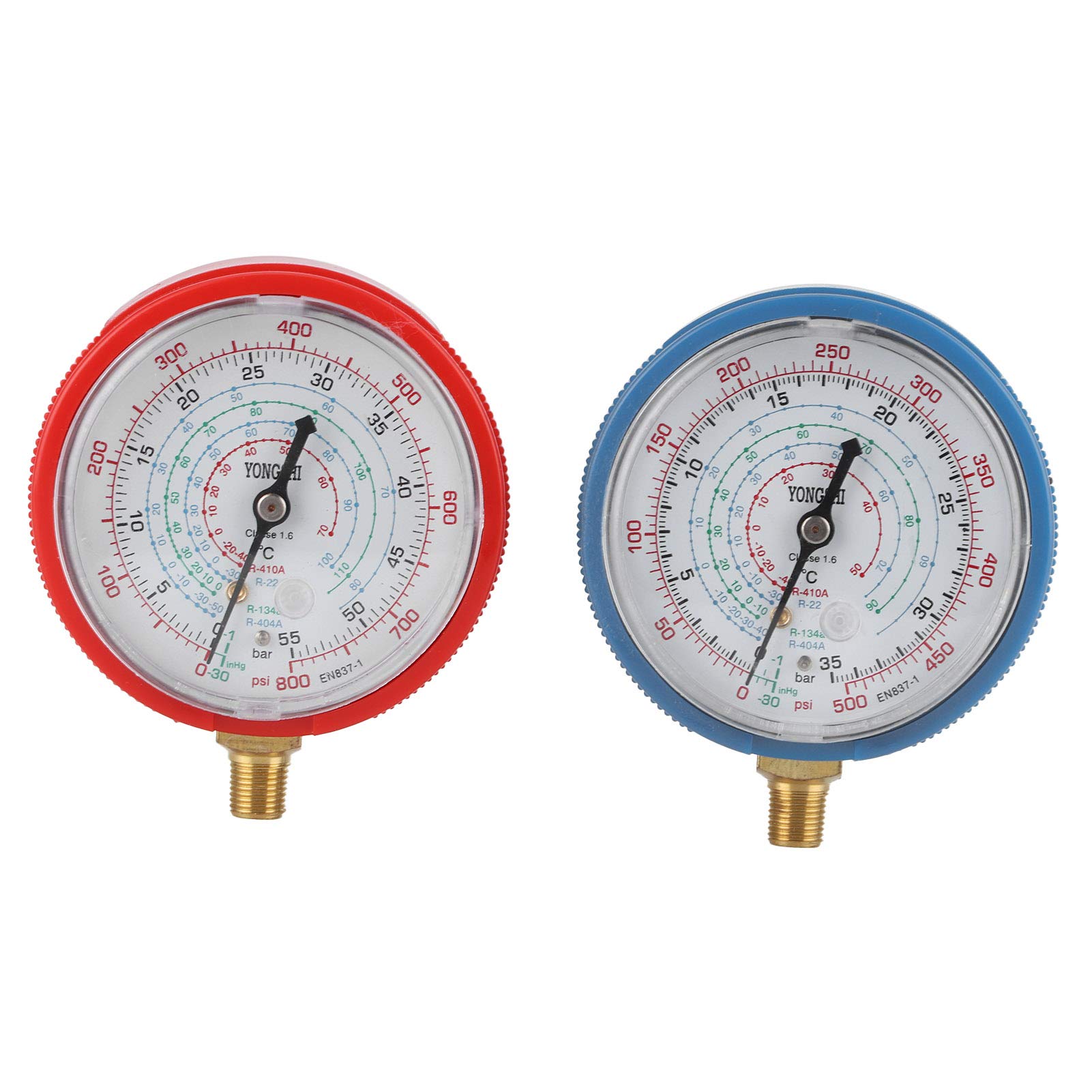 flexman Niederdruckmessgerät, Gummi Klimaanlagen Fluorid Manometer, Kühlmanometer, AC Reparaturwerkzeug, RV Regler Drucktestmessgerät von flexman