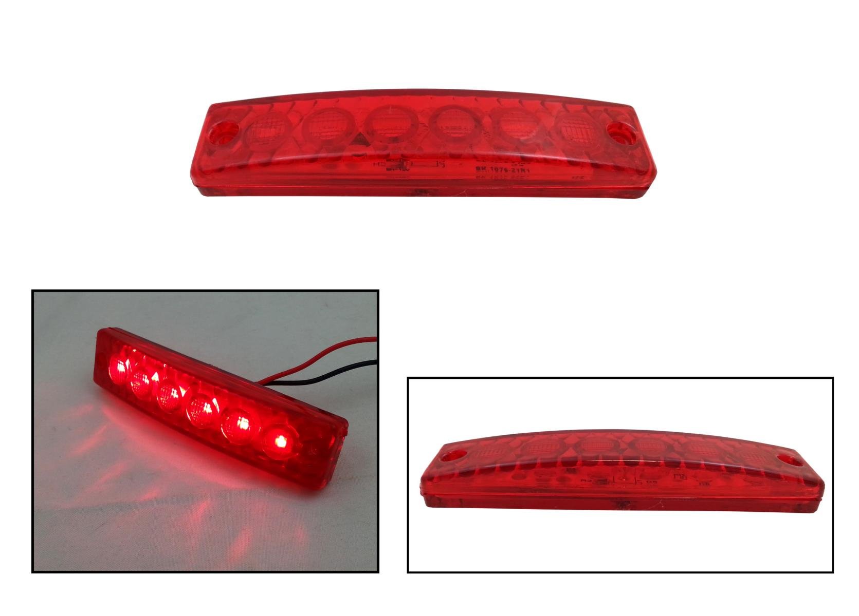 1 x 24 V 24 Volt SMD 6 LED rot Seite Marker Licht Trailer Van Bus Kompatibel mit MAN DAF Scania Iveco Volvo von flexzon