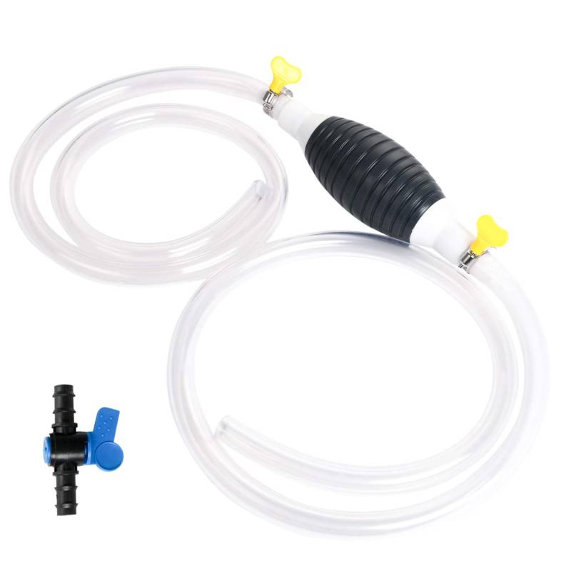 flintronic Handpumpe, Handpumpe Wasser, Umfüllpumpe Kraftstoffpumpe Kraftstoffleitung Absaugpumpe für Kraftstoffe, Auto, Boot, Kraftstoffpumpe Vakuumpumpe für Wasser, Benzin, Diesel Benzinschlauch 2M von flintronic